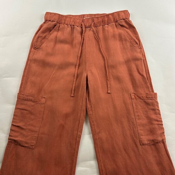 Joie Terracotta Linen Blend Relaxed Leg Lounge Pant S - Picture 2 of 7
